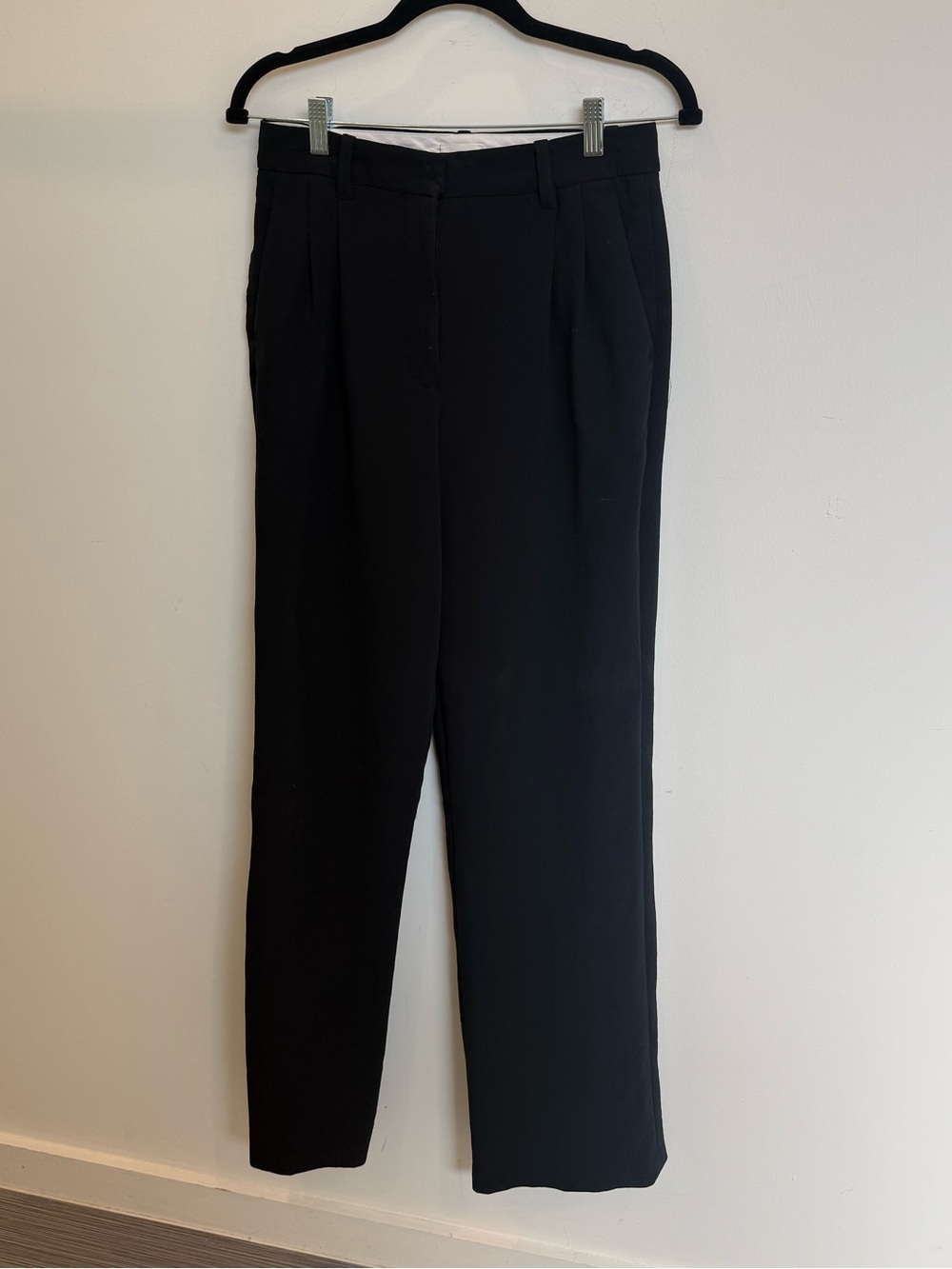 Wilfred Black Pleated Dress Trousers